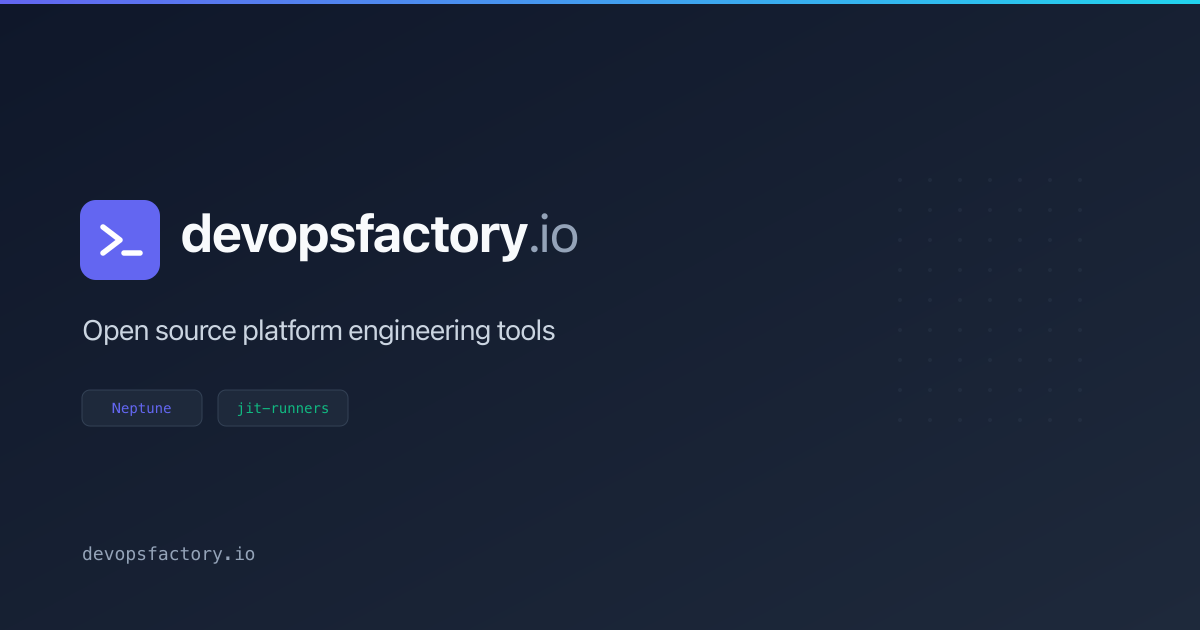 devopsfactory.io — The platform engineering stack you'd build, ready now